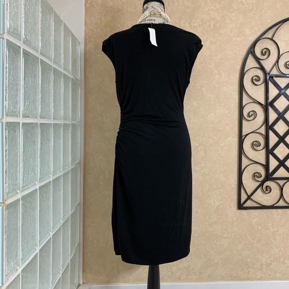 $98🌺Ann Taylor Cowl Neck Side Ruched Sheath Dress - Picture 3 of 10